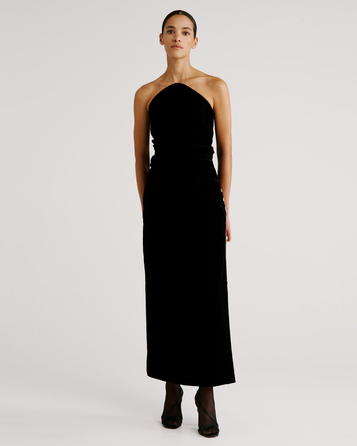Jenney Dress in black Silk Velvet