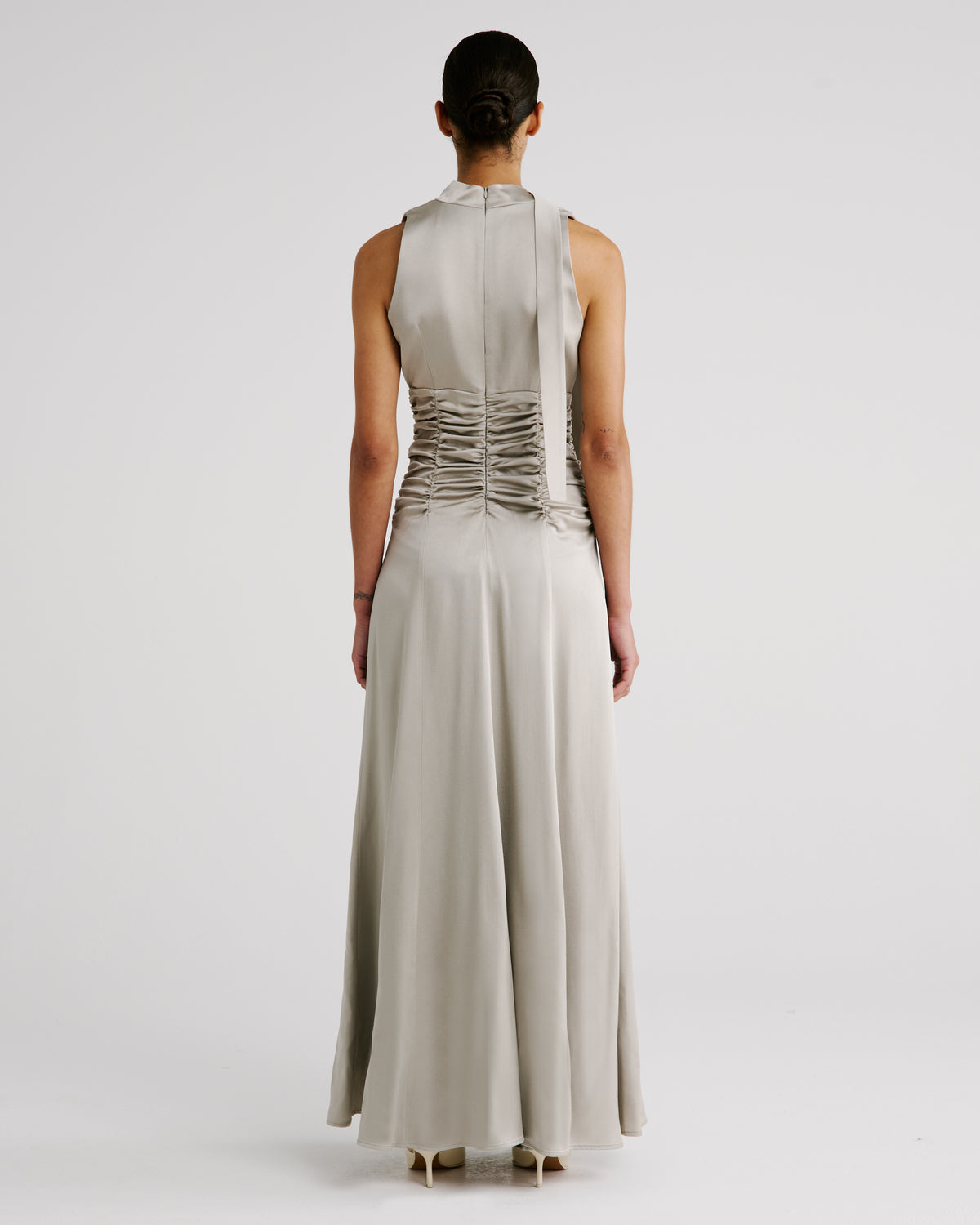 Marden Dress in taupe Sable Cady