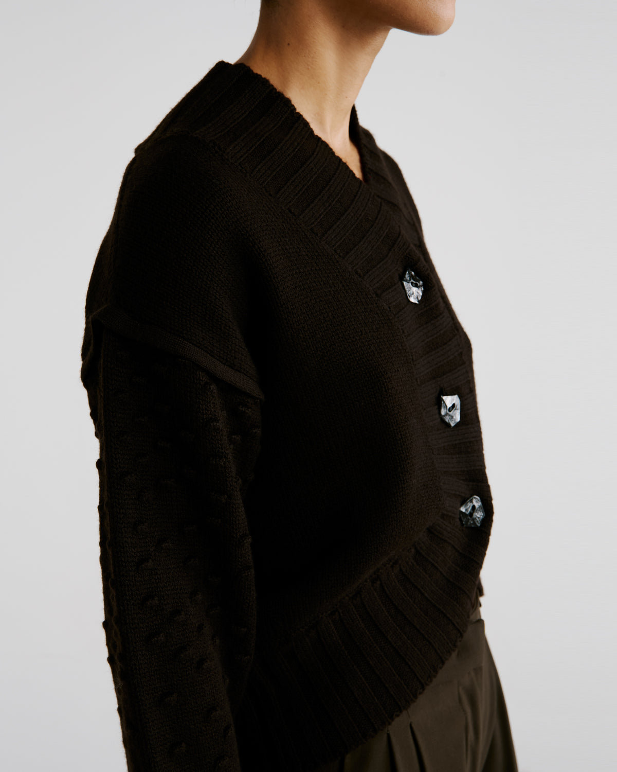 Scanavino Knit Cardigan in brown Zegna Cashwool® Merino Wool