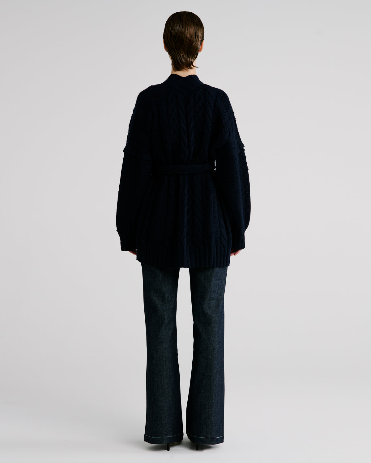 Tracey Knit Cardigan in navy blue Zegna Cashwool® Merino Wool