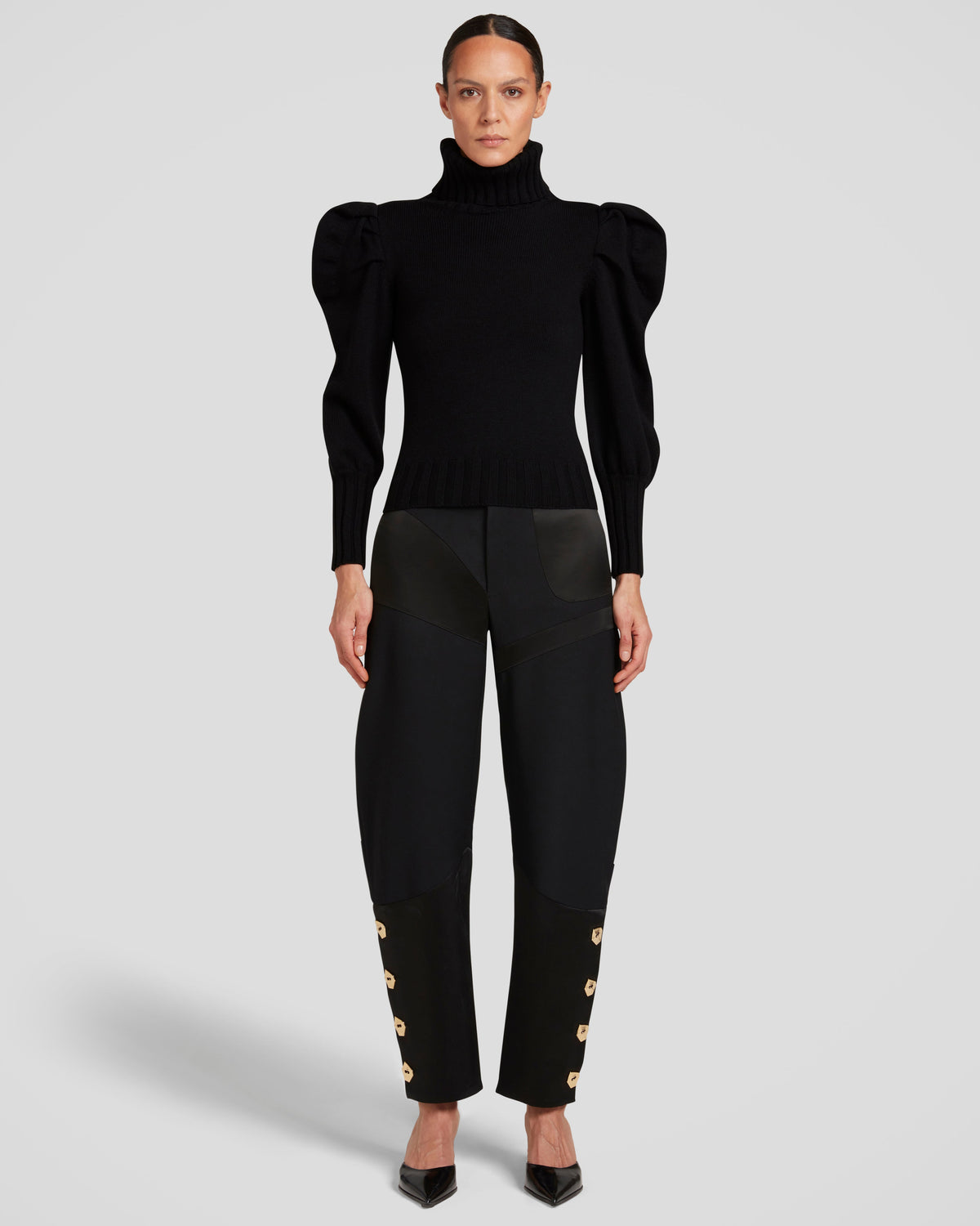 Georgia Knit Sweater in black Zegna Cashwool® Merino Wool