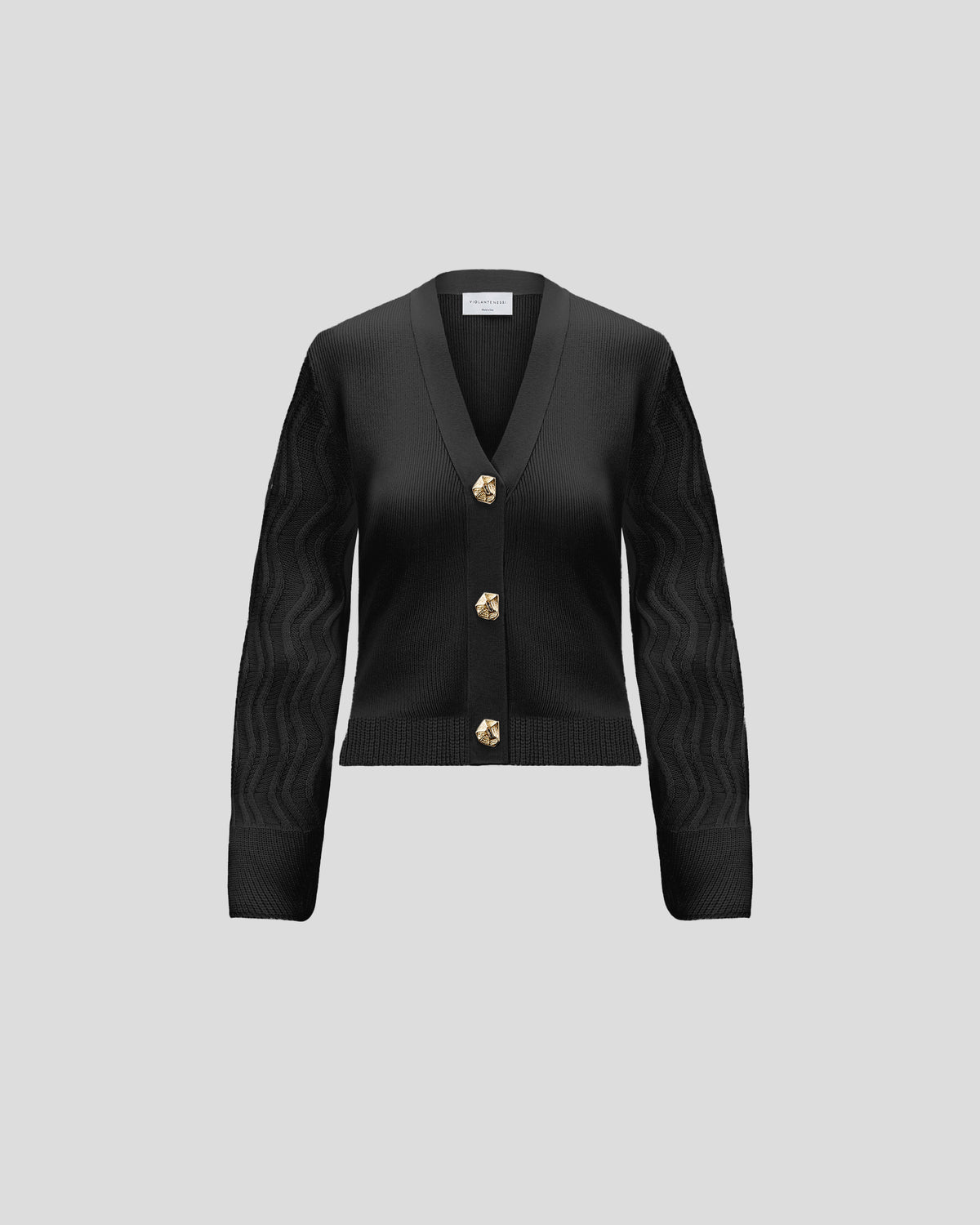 Wei Wei cardigan in cashmere blend with sculptural sleeves