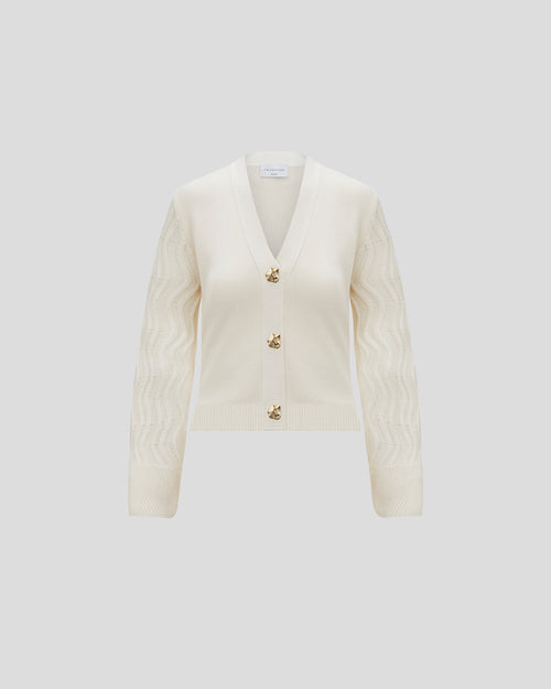 Wei Wei cardigan in a sculptural cashmere and cotton blend