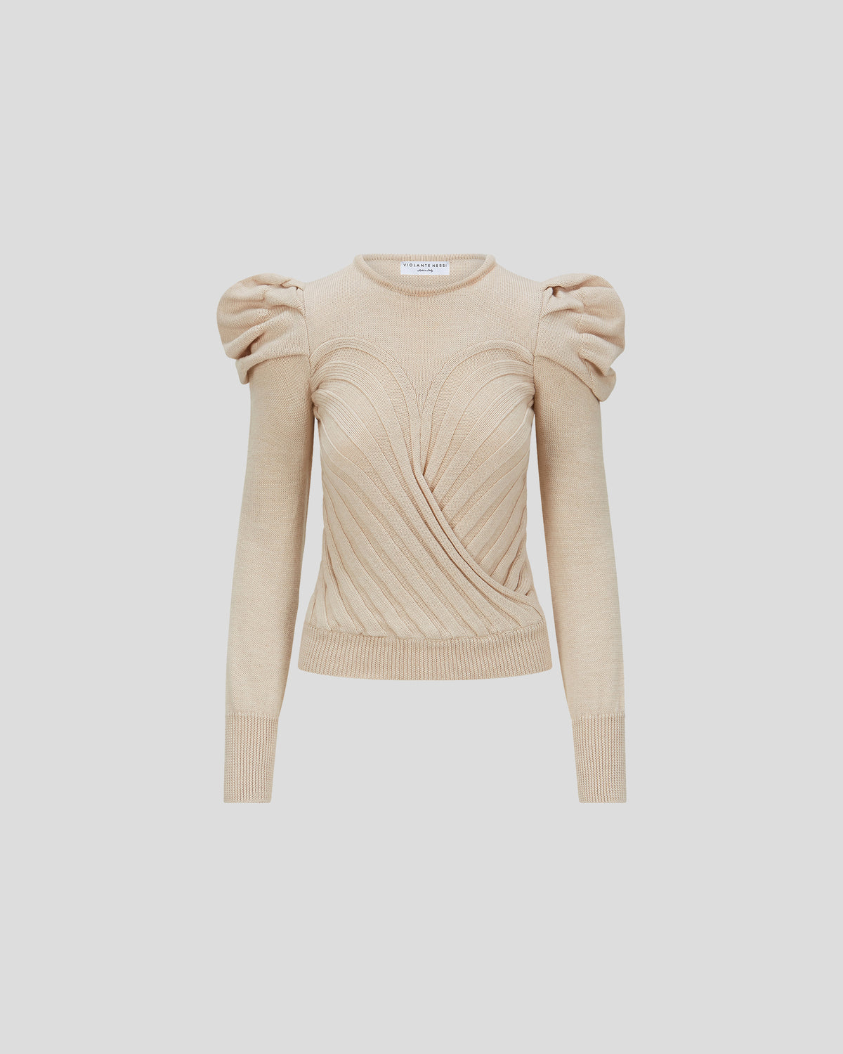 Yayoy Knit Sweater in ecru Zegna Cashwool® Merino Wool