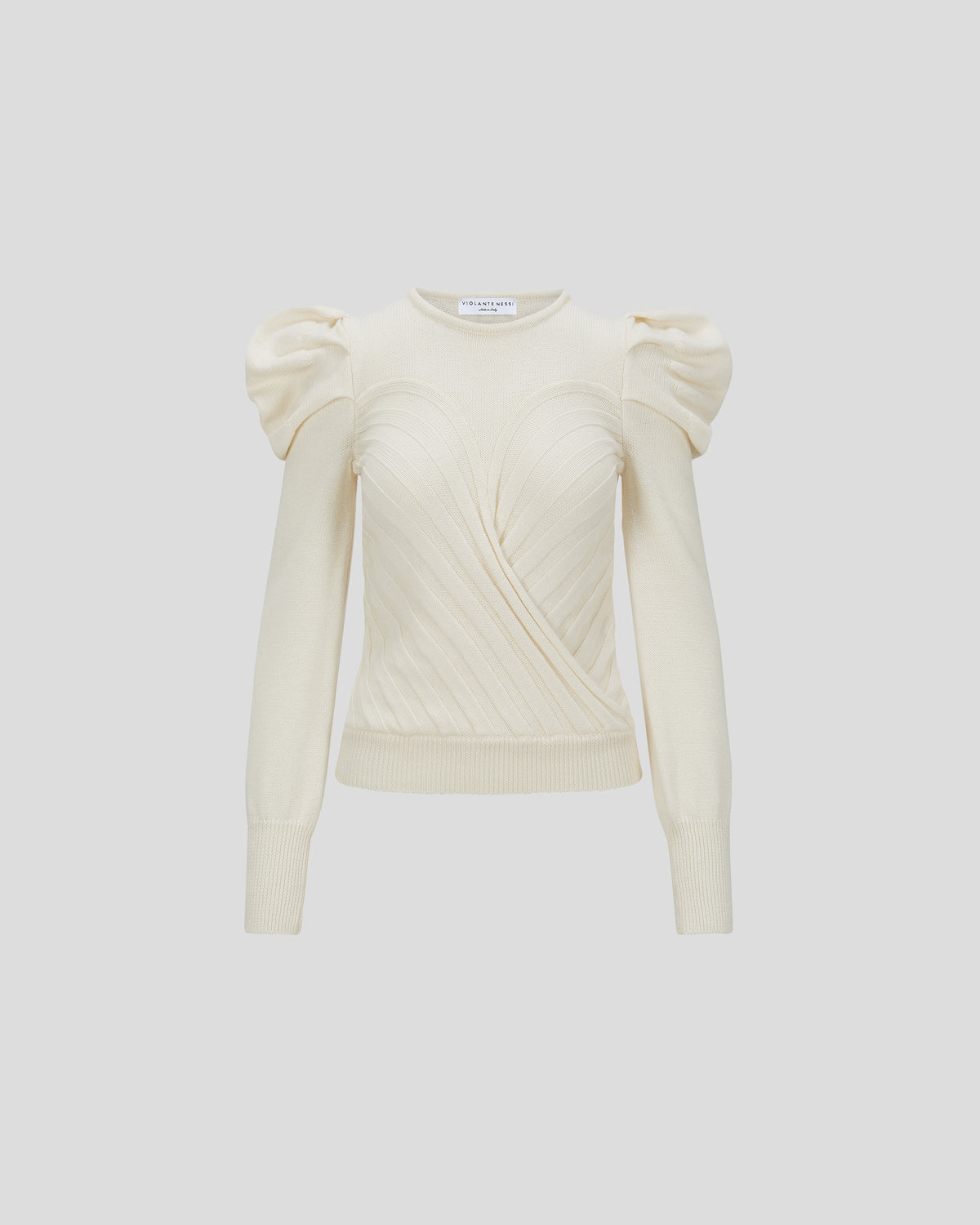 Yayoy Knit Sweater in ivory Zegna Cashwool® Merino Wool