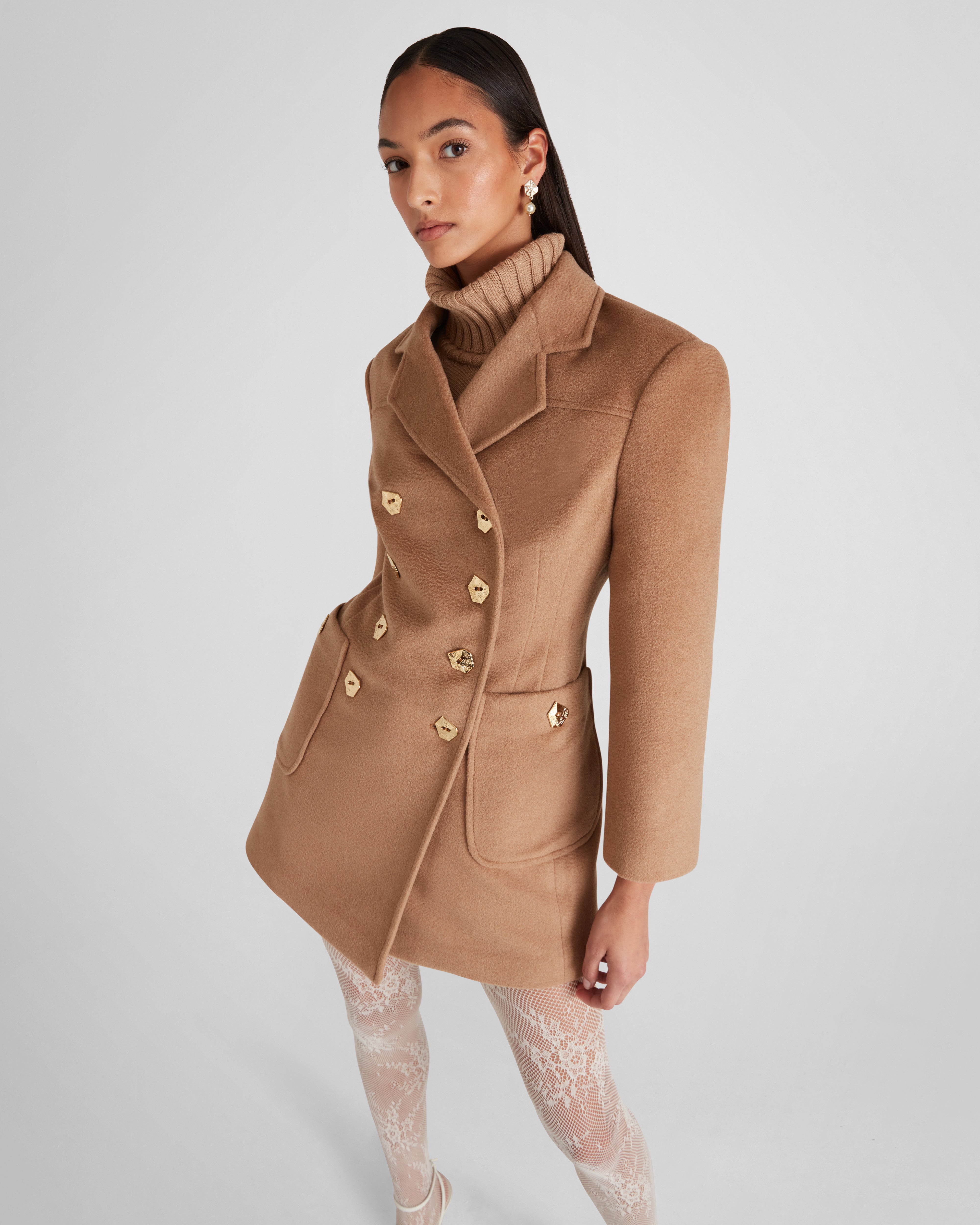 Ungaretti double-breasted jacket with defined shoulders